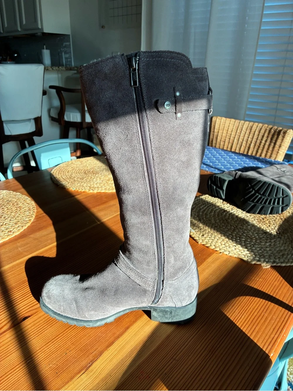 UGG Women's Over-the-Knee Suede Boots in Gray